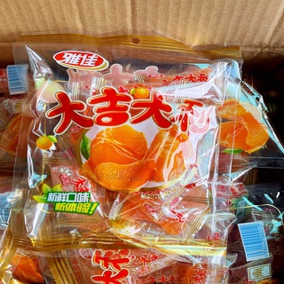 เยลลี่ส้ม รูปกลีบส้ม เจลลี่ส้ม เยลลี่ผลไม้ Orange jelly橘子软糖 ห่อละ210gขายปลีกขายส่งนำเข้าเองโดยตรง