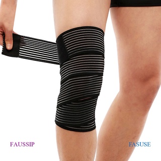 Faussip FASUSE ผ้าพันแผล กีฬา สายรัดข้อมือ ฟิตเนส ป้องกันข้อเท้า ความดัน สนับเข่า น่อง วิ่ง หมอบ ต้นขา ข้อศอก ยางยืด