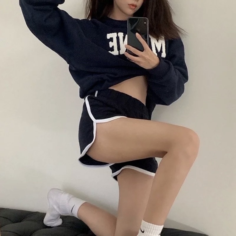 korean-style-elastic-waist-shorts-กางเกงตูดเด้ง