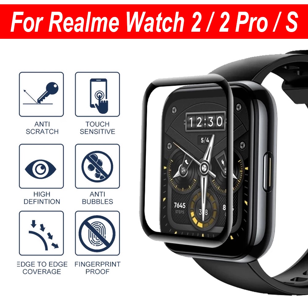 ภาพหน้าปกสินค้าฟิล์มกันรอยหน้าจอ 3D สําหรับ Realme Watch 2 / 2 Pro / S