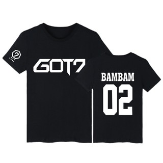 มีไซส์ใหญ่ ผู้ชาย &amp; ผู้หญิง เสื้อยืดผ้าฝ้ายแขนสั้นฮิปฮอปพิมพ์ GOT7 02 BAMBAM สำหรับผู้ชาย XXS-4XL&lt;2022&gt;