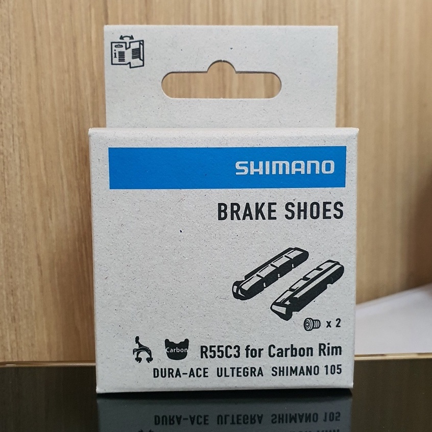 ผ้าเบรคคาร์บอน Shimano R55C3 for Carbon Rim ใช้กับขอบล้อคาร์บอน สำหรับ ...