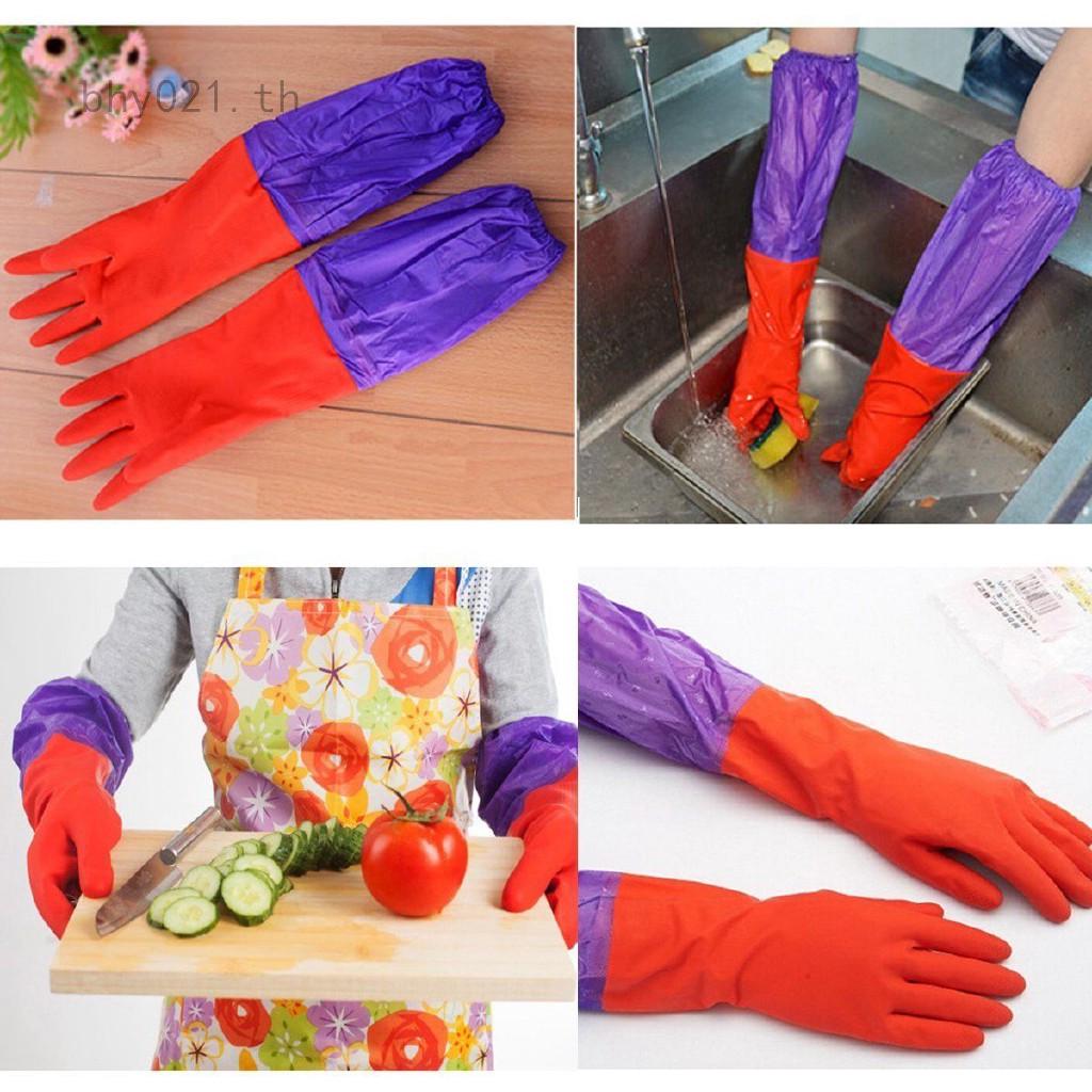 ถุงมือยางกันน้ำ สำหรับทำความสะอาด