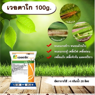 เวอตาโก 100g. คลอแรนทรานิลิโพล+ไทอะมีทอกแซม สารกำจัดแมลง เพลี้ย หนอน หนอนกอข้าว หนอนม้วนใบ เพลี้ยไฟ เพลี้ยอ่อน เพลี้ยแป้