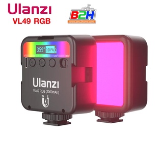 Ulanzi VL49 RGB ไฟติดหัวกล้อง 360 สี (LED 2500K-9000K) มาพร้อมแบตเตอรี่ในตัว