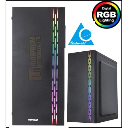 รูปภาพสินค้าแรกของComputer Case VENUZ ATX Computer Case VC1918 พร้อมไฟ RGB.