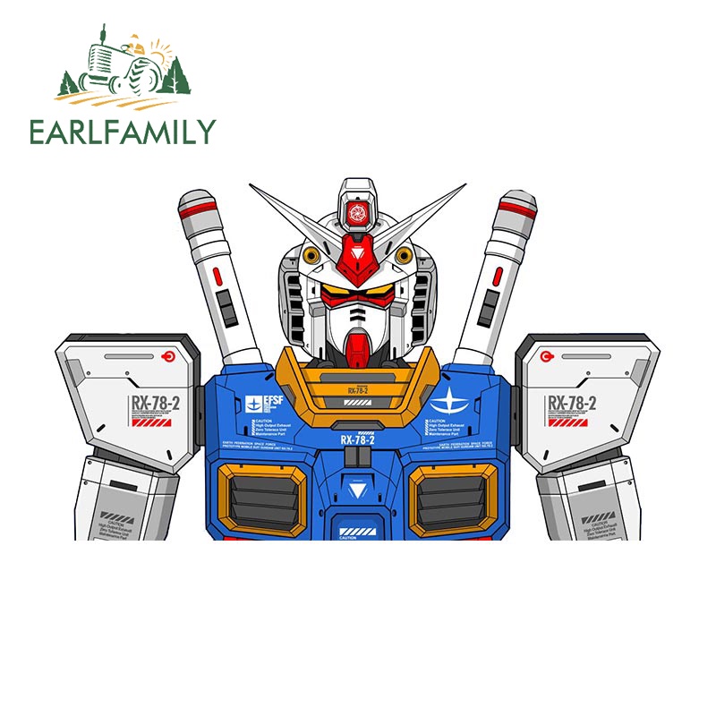 earlfamily-สติกเกอร์กราฟฟิก-gundam-13-ซม-สําหรับติดตกแต่งรถยนต์-ตู้เย็น-รถจักรยานยนต์