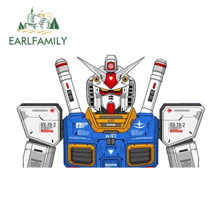 Earlfamily สติกเกอร์กราฟฟิก Gundam 13 ซม. สําหรับติดตกแต่งรถยนต์ ตู้เย็น รถจักรยานยนต์