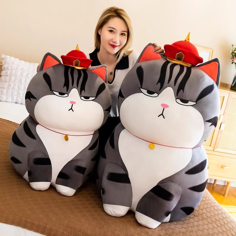 ส่งจากไทย-ตุ๊กตาแมวตัวใหญ่-ตุ๊กตา-แมวฮ่องเต้-ตุ๊กตาตัวอ้วน-ตุ๊กตาแมว-ตุ๊กตาแมวเหมียว-ตุ๊กตาแมวหน้ามึน-tiktok