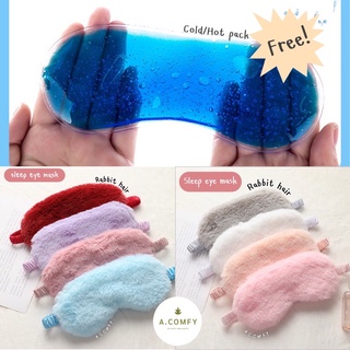 A.comfy ♡ ✨ ผ้าปิดตาขนนุ่ม eye mask รุ่น Rabbit hair ผ้าปิดตานอนกันแสง sleeping mask 📦 พร้อมส่ง 🌈