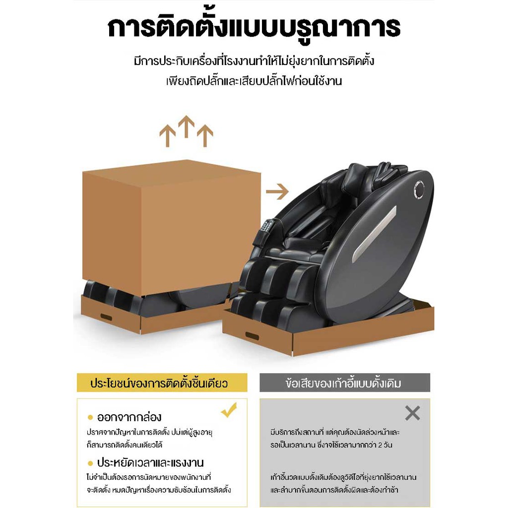 BENBO เก้าอี้นวดไฟฟ้า สีเทาเข้ม เก้าอี้นวด Massage Chair โปรแกรมอัตโนมัติ ระบบ Zero Gravity ระบบสแกนร่างกาย (Body Scan) ถุงลมนิรภัย (Airbags) ระบบความร้อน (Heat Therapy) ลดอาการปวดเมื่อย