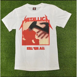 TSHIRTฝ้ายเสื้อยืด พิมพ์ลาย METALLICA Kill Em All Shirts Skull Rock Band Rockers สําหรับผู้ชาย # Fender Ibanez Gibson Ep