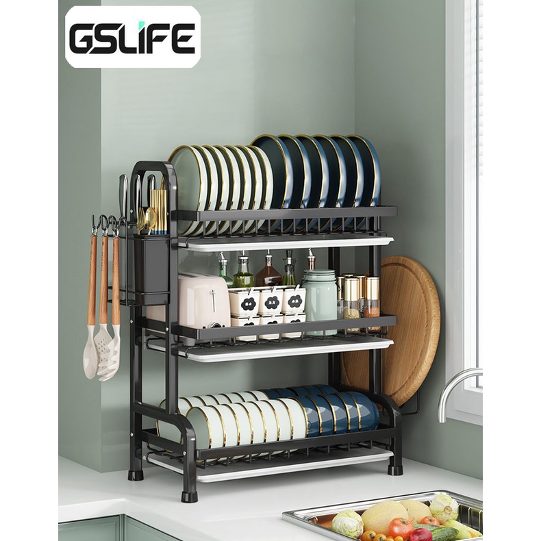 gslife-ชั้นวางจาน-2-3ชั้น-kitchen-dish-racks