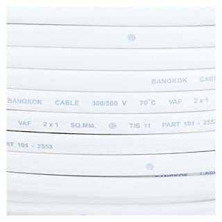 สายไฟ VAF BCC 2x1 ตร.มม. 100 ม. สีขาว สายไฟชนิด VAF จาก BCC มีประสิทธิภาพสูงในการจ่ายไฟไปยังอุปกรณ์ต่างๆเพื่อการใช้งานระ