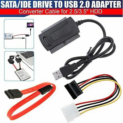 USB 2.0 to SATA/IDE Cable Adapter For 2.5"/3.5"/5.25" IDE/Sata Hard Disk |  Shopee Thailand