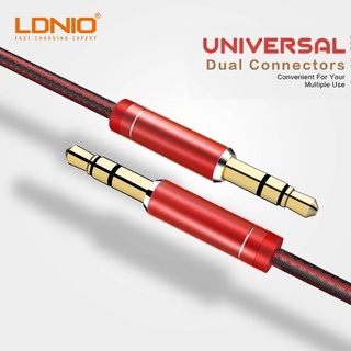 LDNIO 3.5mm AUX Audio Cable สายยาว 100CMหัวมาตรฐาน 3.5มม เชื่อมต่อ มือถือ /Laptop / วิทยุ / เครื่องเล่น CD ต่างๆ