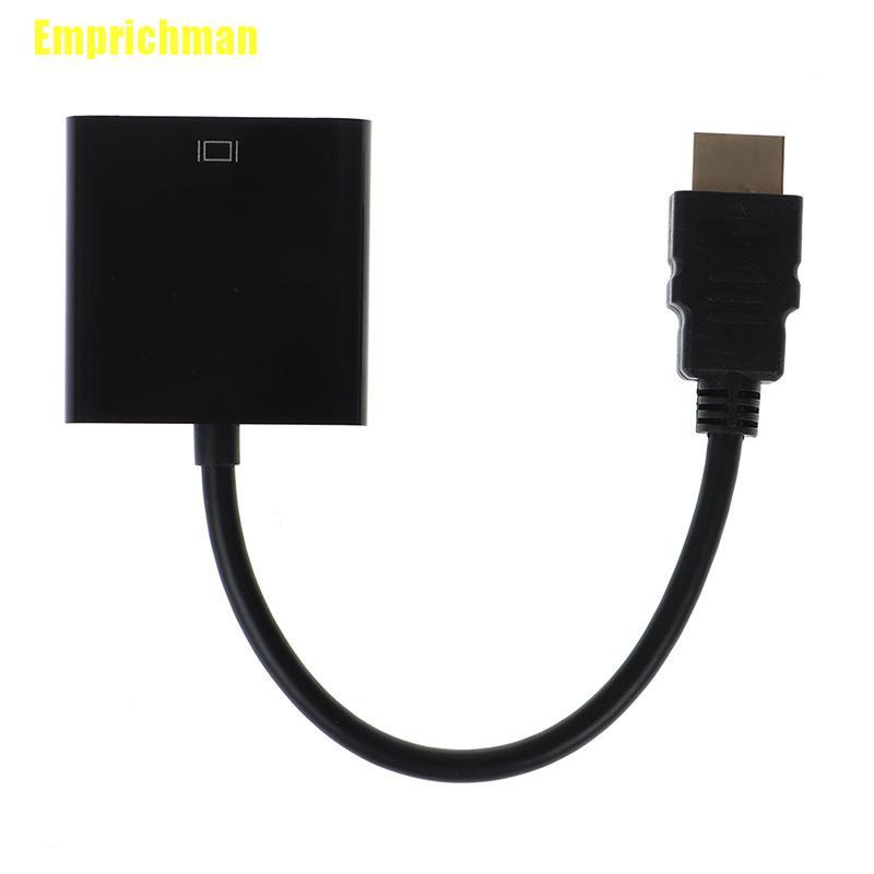 emprichman-สายเคเบิ้ลอะแดปเตอร์โปรเจคเตอร์-hdmi-to-vga-hdd-สีดํา