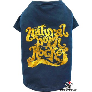 Petcloths -Doggydolly  เสื้อผ้าแฟชั่น สัตว์เลี้ยง ชุดหมาแมว เสื้อยืด คอกลม  T-Shirt  ขนาด1-9โล T513