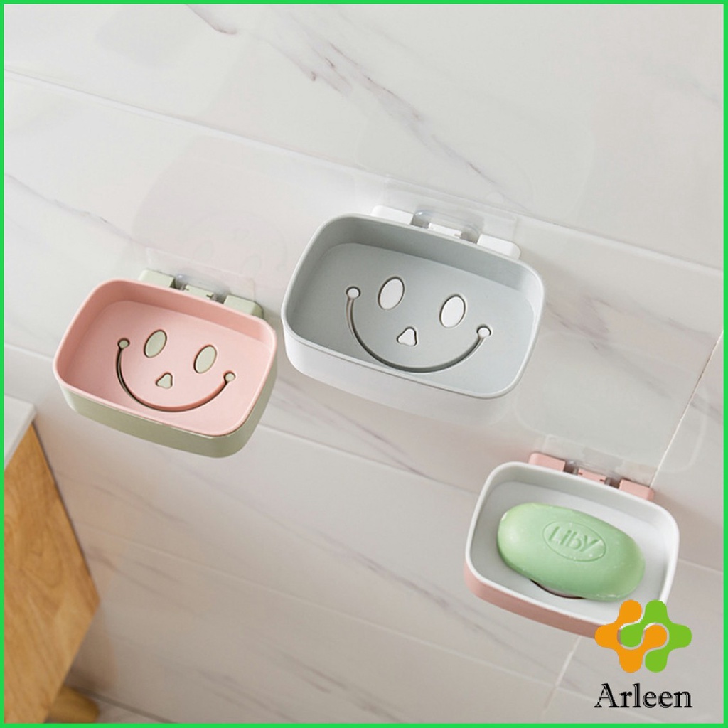 arleen-กล่องสบู่-หน้ายิ้มติดผนังได้-ไม่ต้องเจาะผนัง-smiley-soap-box