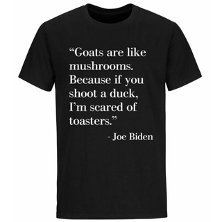 เสื้อยืดแขนสั้น ผ้าฝ้าย พิมพ์ลาย Joe Biden Quote สีดํา แฟชั่นสําหรับผู้ชาย