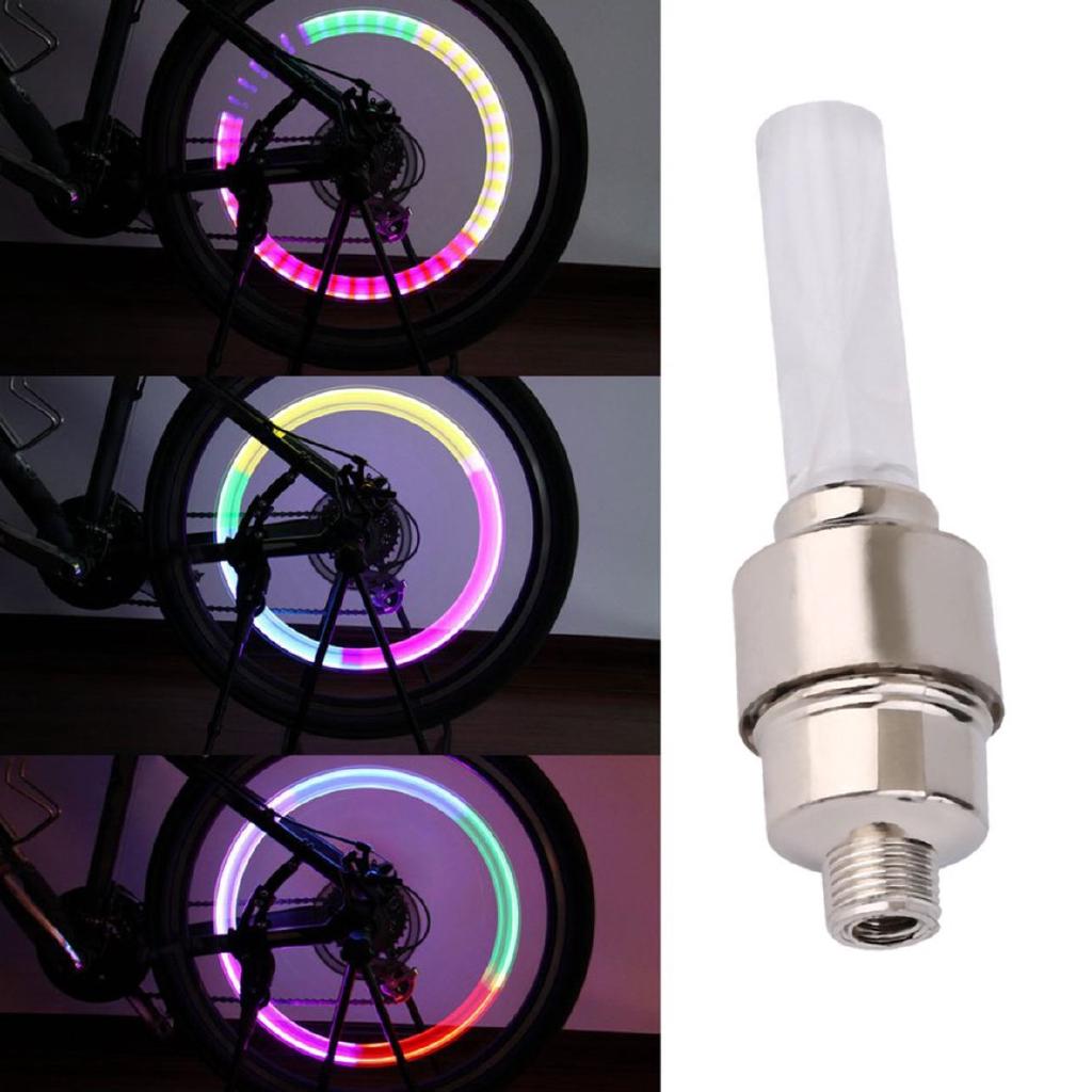 ⚡CKST⚡  ไฟ LED ติดจุกลม หลากสี สำหรับตกแต่งล้อจักรยาน รถจักรยานยนต์ 2 ชิ้น