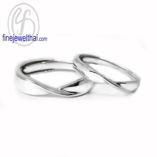 Finejewelthai-แหวนอินฟินิตี้-แหวนมินิมอล-แหวนคู่-แหวนเกลี้ยง-แหวนเงินแท้-Infinity-Minimal-Silver-Couple-Ring-RC1437_3800