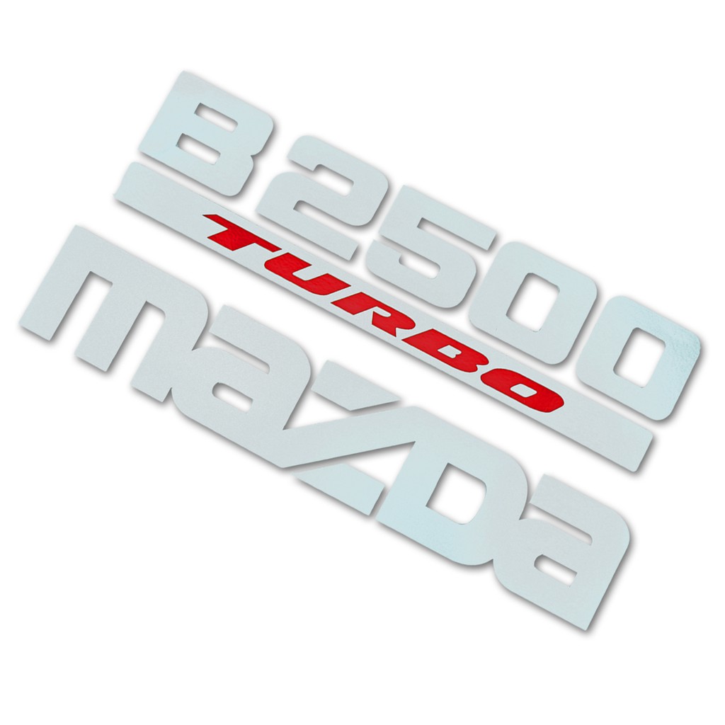 สติ๊กเกอร์-sticker-b2500-turbo-mazda-สี-silver-red-b2500-fighter-mazda-2-4-ประตู-ปี1998-2006