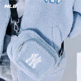 MLB (พร้อมส่ง) MLB CROSSBODY BAG กระเป๋าสะพายข้างNY กระเป๋าขนแกะ ของแท้💯%