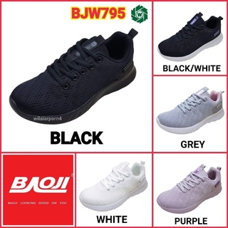สินค้า Baoji BJW795 รองเท้าผ้าใบหญิง ไซส์ 37-41 ซ.ย สีดำ / สีดำขาว / สีขาว / สีเทา / สีม่วง