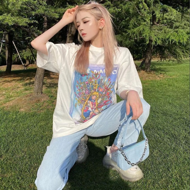 เสื้อยืด-พร้อมส่ง-รุ่นนี้บอกเลยไม่ควรพลาดเพราะน่ารักมากมาพร้อมป้าย-ถุง