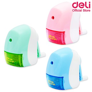 Deli 0519N Pencil sharpener กบเหลาดินสอสีพาสเทลสุดน่ารัก พกพาสะดวก เครื่องเหลาดินสอ ที่เหลาดินสอ กบ กบเหลา office school