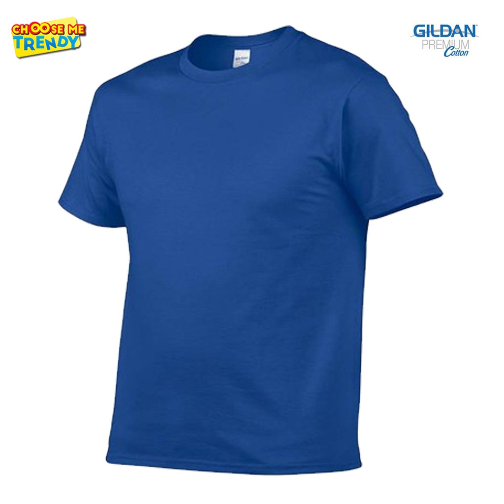 เสื้อยืด-สีน้ำเงิน-gildan-premium-cotton-royal-เกรดพรีเมี่ยม