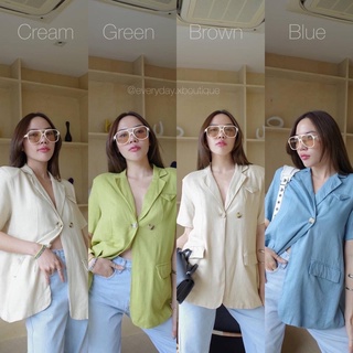 New in 📸🍸✨Linen blazer 🥑(450฿ฟรีส่ง) เปิดตัวเสื้อสูทแขนสั้นสุดอลังการ  งานสวยเทียบเท่าแบรนด์ เรียบหรูดูแพงสุดๆ ลินิน