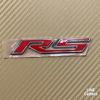 โลโก้* RS สีแดงขอบเงิน ขนาด* 1.7 x 10 cm ราคาต่อชิ้น