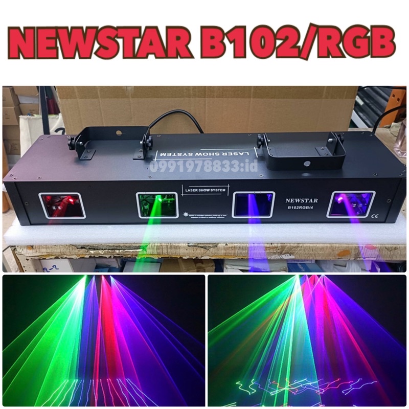 ไฟเลเซอร์-4หัว-4สี-new-star-b102rgb-4-disco-laser-light-ไฟเลเซอร์ดิสโก้-ไฟดิสโก้-ดิสโก้เธค-ไฟปาตี้