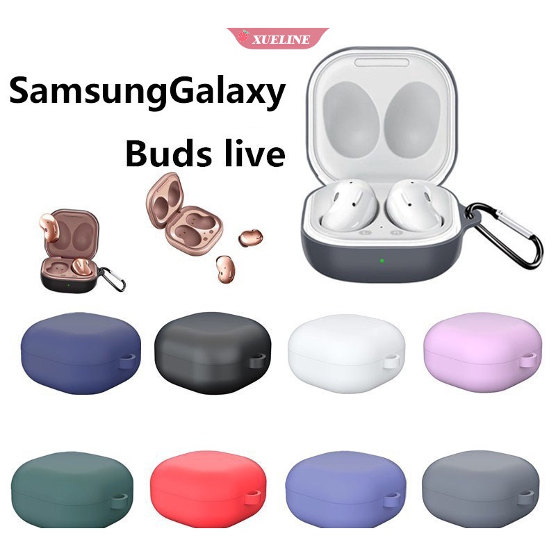 ราคาและรีวิวเหมาะสำหรับ Samsung Galaxy Buds 2 Live PRO เคสป้องกันซิลิโคนกันน้ำ หูฟัง เคสแบบหล่นพร้อมตะขอ-LIXUE