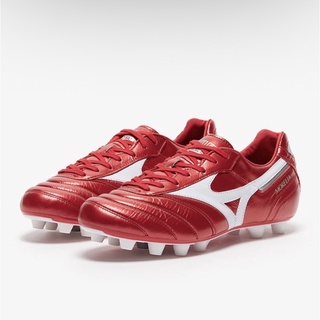 รองเท้าสตั๊ด Mizuno Morelia II Japan สีแดงขายดี สวยมาก สตั๊ดของแท้