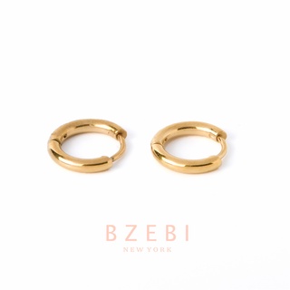 BZEBI ต่างหูห่วง หนีบ ตุ้มหู หนีบ ห่วงทอง earrings แฟชั่น ห่วง หนีบเกาหลี เกาหลี ต่างหูทอง ป้องกันสนิมของขวัญวันเกิด พร้อมกล่อง สําหรับผู้หญิง 563e