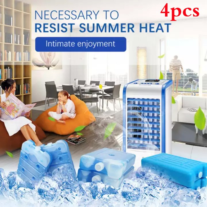 4pcs-น้ำแข็งใช้ซ้ำได้บล็อกที่เก็บอาหาร-picnic-travel-stay-fresh-กล่องเก็บความเย็น