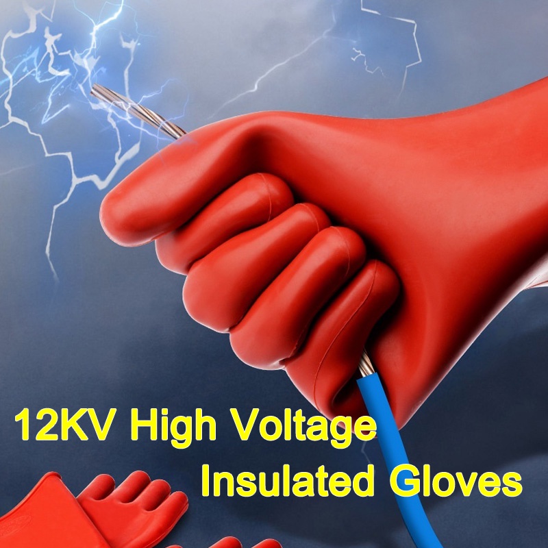 ถุงมือกันไฟดูด-กันน้ำ-กันไฟฟ้าแรงสูง-12-kv-อุปกรณ์ช่วยช่างไฟให้ปลอดภัย-ถุงมือเชื่อมมืออาชีพ-12kv-ถุงมือฉนวนไฟฟ้าแรงสูงยา