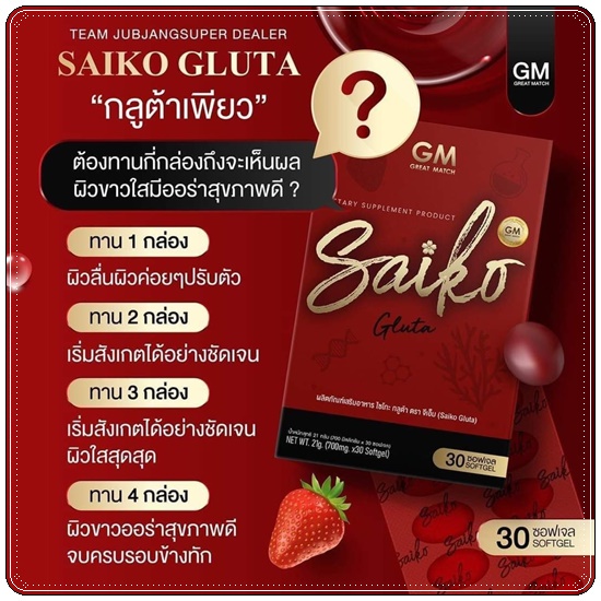 saiko-gluta-ไซโกะ-กลูต้า-กลูต้าไซโกโนะ-30-ซอฟเจล