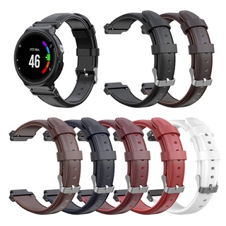 สายนาฬิกาข้อมือหนัง สําหรับ Garmin Forerunner 220 230 235 620 735 S20 S5 S6