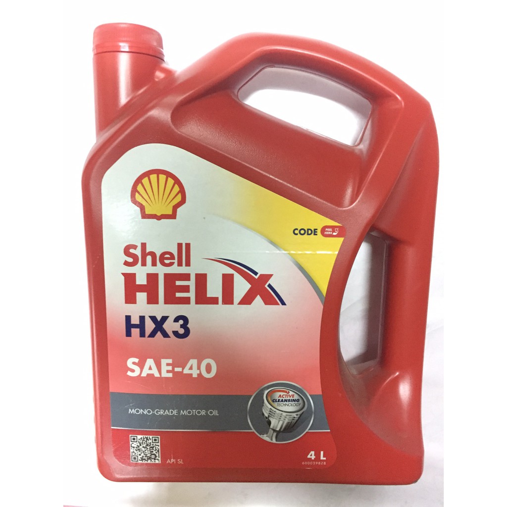 น้ำมันเครื่องShell HELIX HX3 (SAE-40) เครื่องยนต์เบนซิน ขนาด4ลิตร สีแดง ...