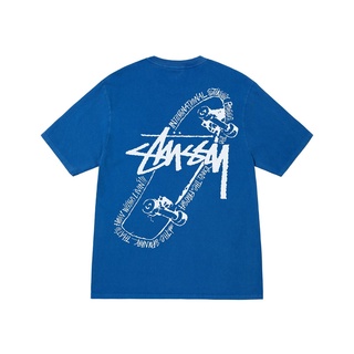 เสื้อยืดพิมพ์ลายแฟชั่น เสื้อยืดย้อมสี ลาย STUSSY SKATE