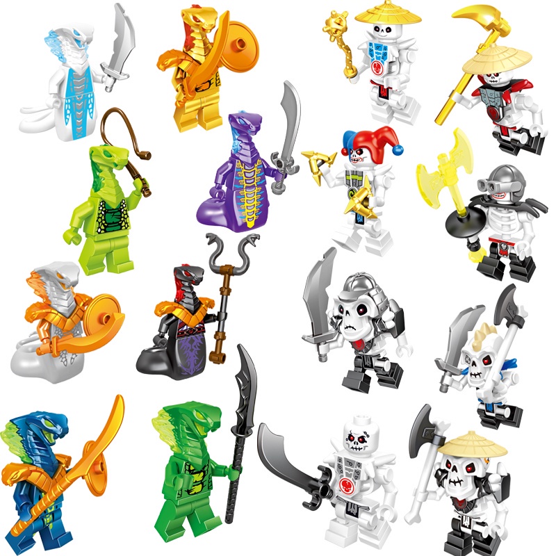 Ninjago MOC บล็อคตัวต่อ รูปโครงกระดูก ทหาร Nya Garmadon Lloyd Samurai ...