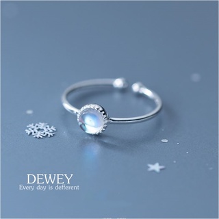 s925 Dewey ring แหวนเงินแท้  ใส่สบาย เป็นมิตรกับผิว สามารถปรับขนาดได้