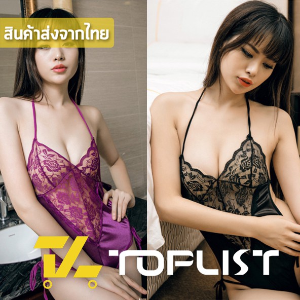 ภาพหน้าปกสินค้าสินค้าพร้อมส่งจากไทย TOPLIST (TL-N478) ชุดนอนซีทรูลูกไม้ สุดเซ็กซี่ สำหรับผู้หญิง