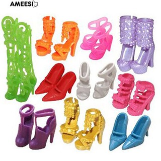 ภาพหน้าปกสินค้าAmeesi รองเท้าแบบต่างๆ สำหรับตุ๊กตาบาร์บี้ 10 คู่ ที่เกี่ยวข้อง