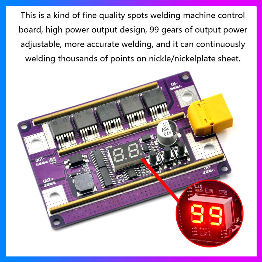 ภาพหน้าปกสินค้าบอร์ดควบคุมเครื่องเชื่อมจุด ขนาดเล็ก ปรับได้ 99 เกียร์ สําหรับแบตเตอรี่ 18650 และแผ่นนิกเกิล 0.05-0.3 มม. จากร้าน fashionliving.th บน Shopee