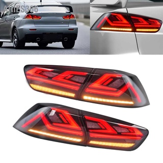 Aries306 1 Pair LED Tail Lights Dynamic Sequential Turn Signal Smoky Lens Replacement for Mitsubishi Lancer 2010‑2016